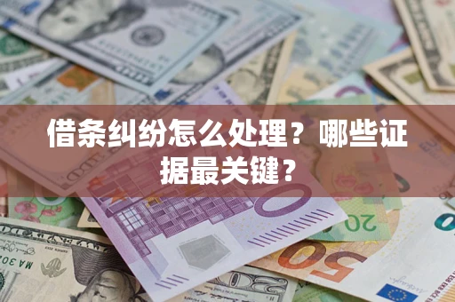 北京借条纠纷怎么处理？哪些证据最关键？